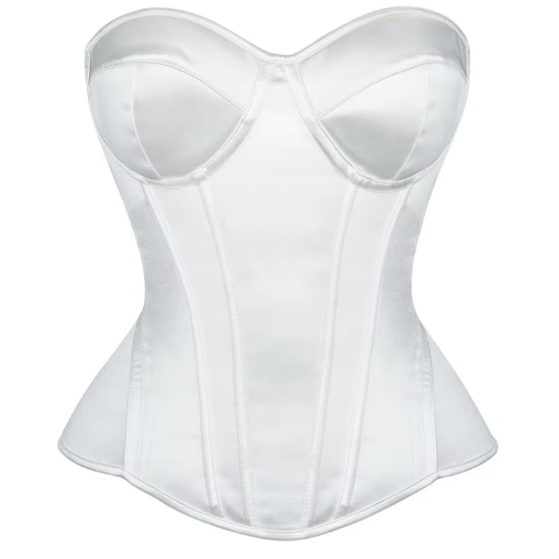 Boning Corset Steel - Corsetto Bianco da Donna Overbust con