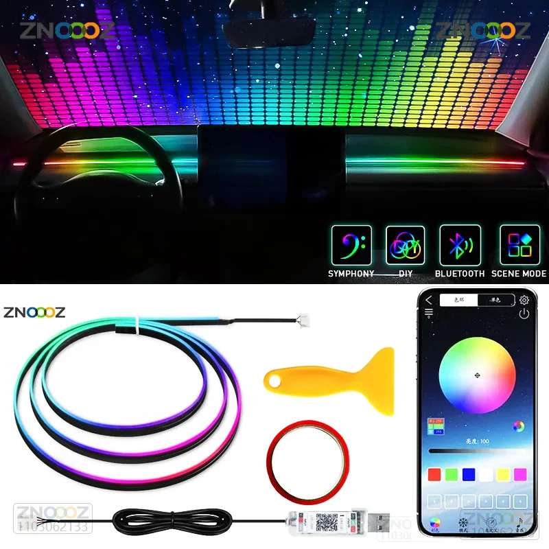 Led El Wire - ZNOOOZ 140cm luci ambientali per auto