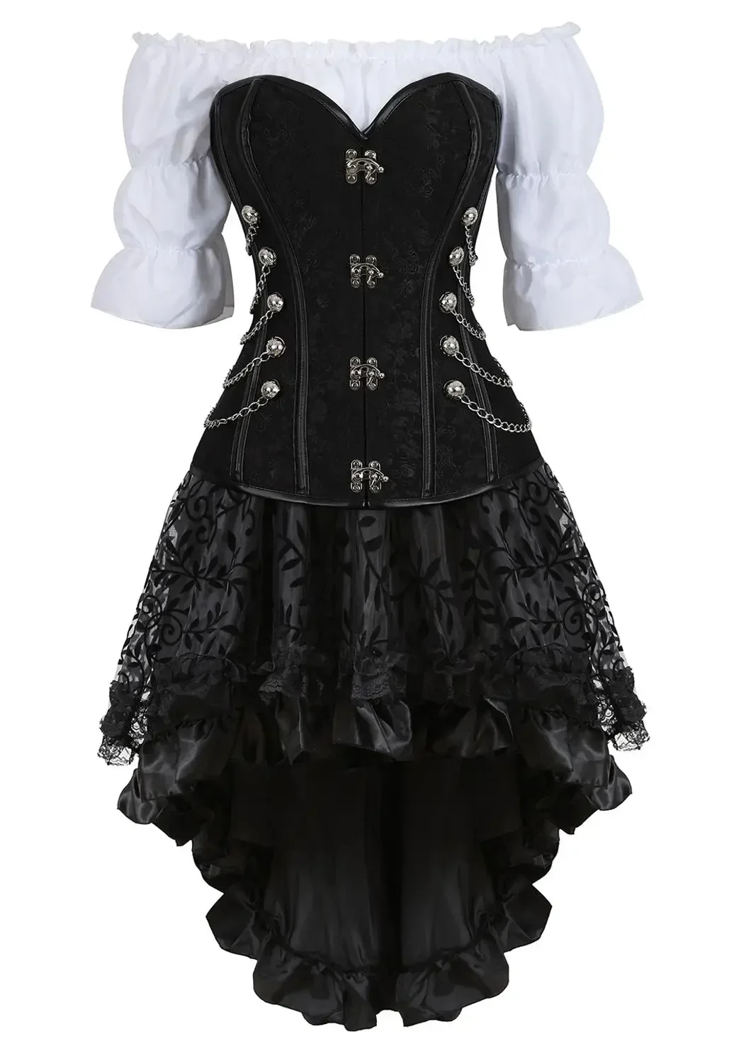 Boning Corset Steel - Corsetto da pirata da donna in