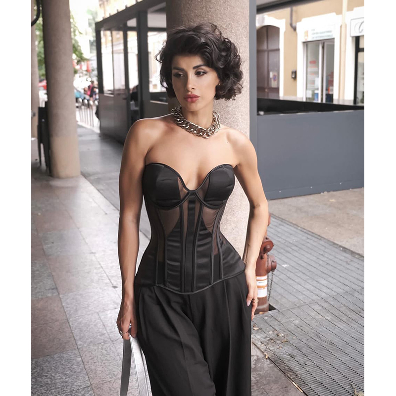 Steel Bone Women Sexy Mesh Bra - Boning Corset Steel recensione e prezzo