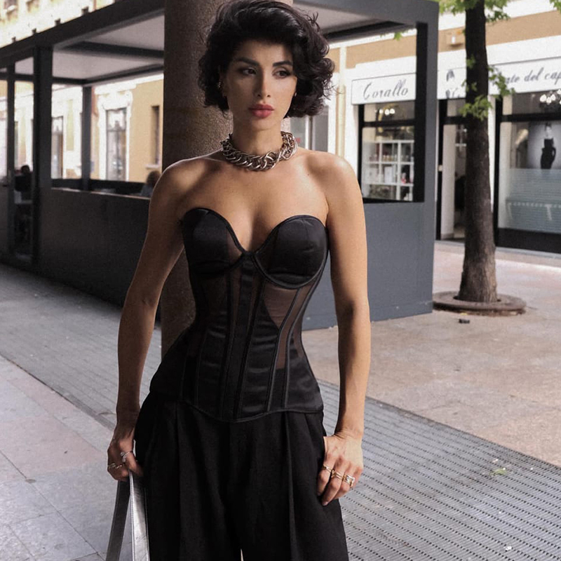 Steel Bone Women Sexy Mesh Bra - Boning Corset Steel recensione e prezzo