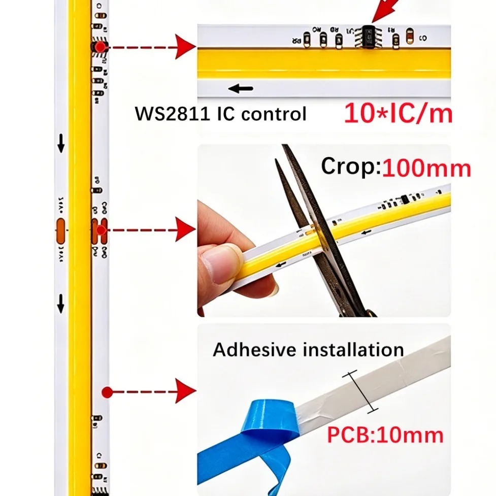 Striscia LED COB WS2811 IC da  - Led El Wire recensione e prezzo