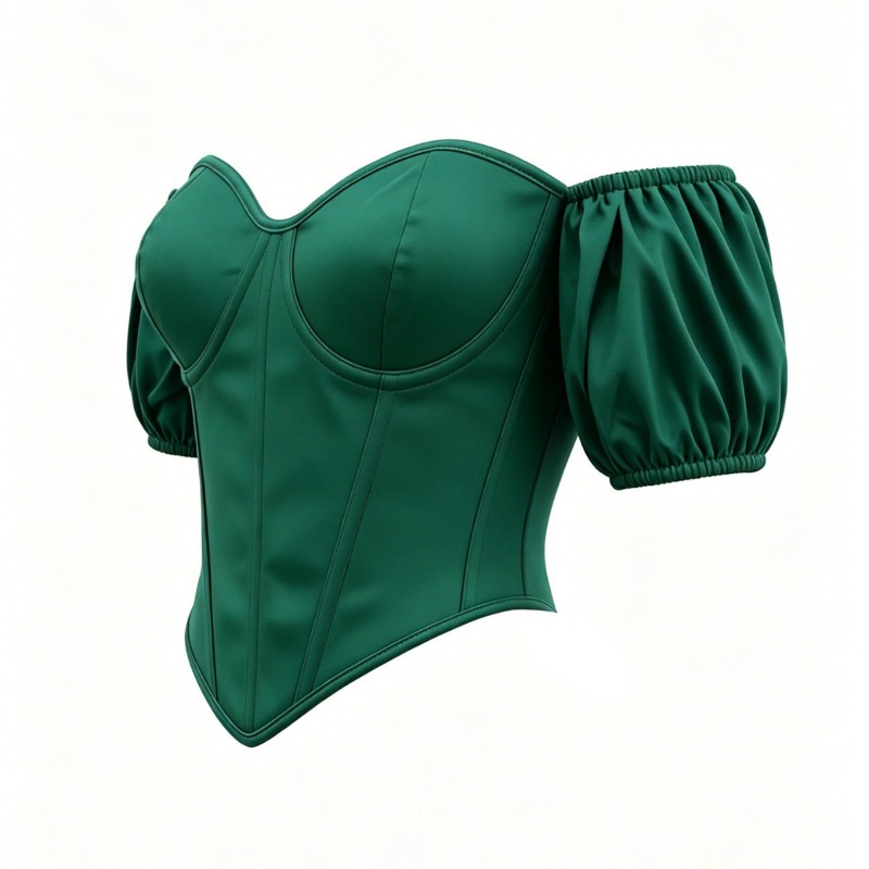 Top Corsetto Sexy in Raso Verd - Boning Corset Steel recensione e prezzo