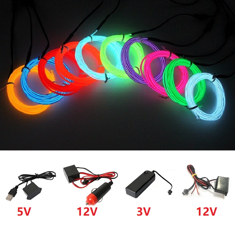 10m/5m/3m/1m 3V Batteria 5V US - Led El Wire recensione e prezzo